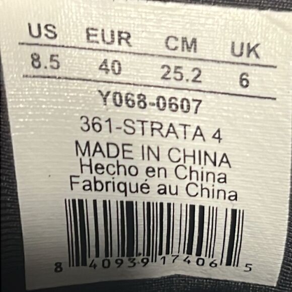 🔥 361 Degrees Women's Strata 4 Running Shoes - Sleet/Ebony - Sz 8.5 - PERFECT - Picture 12 of 12